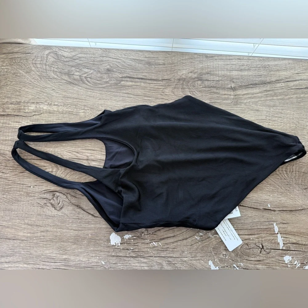 L*Space Phoebe One Piece in Black‎ Ribbed One Shoulder Size 8 NWT_3